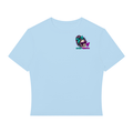 Toxic AF women's fitted crop top in Sky Blue