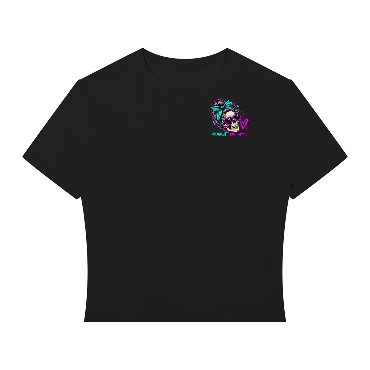Toxic AF women's fitted crop top in Black