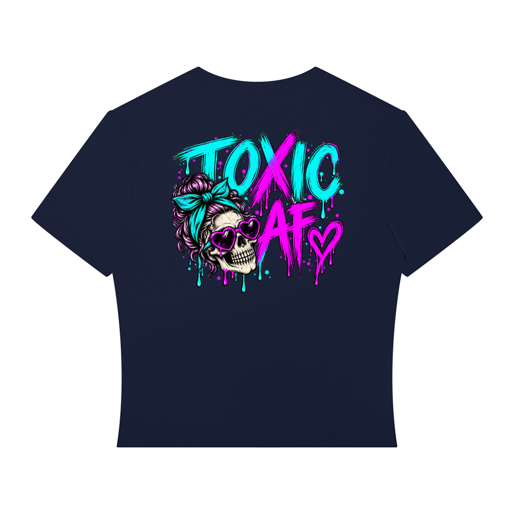 Toxic AF women's fitted crop top