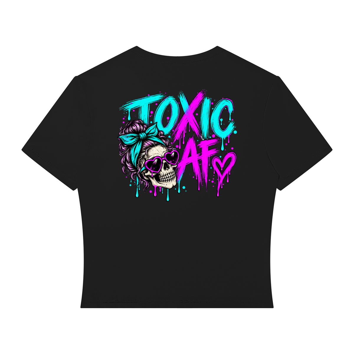 Toxic AF women's fitted crop top