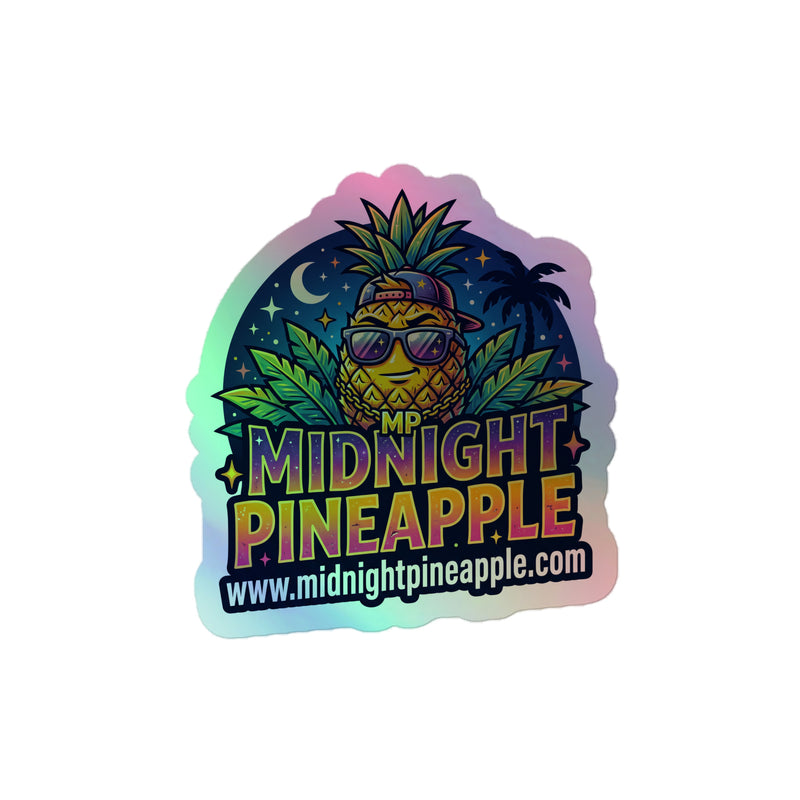 Midnight Pineapple holographic sticker