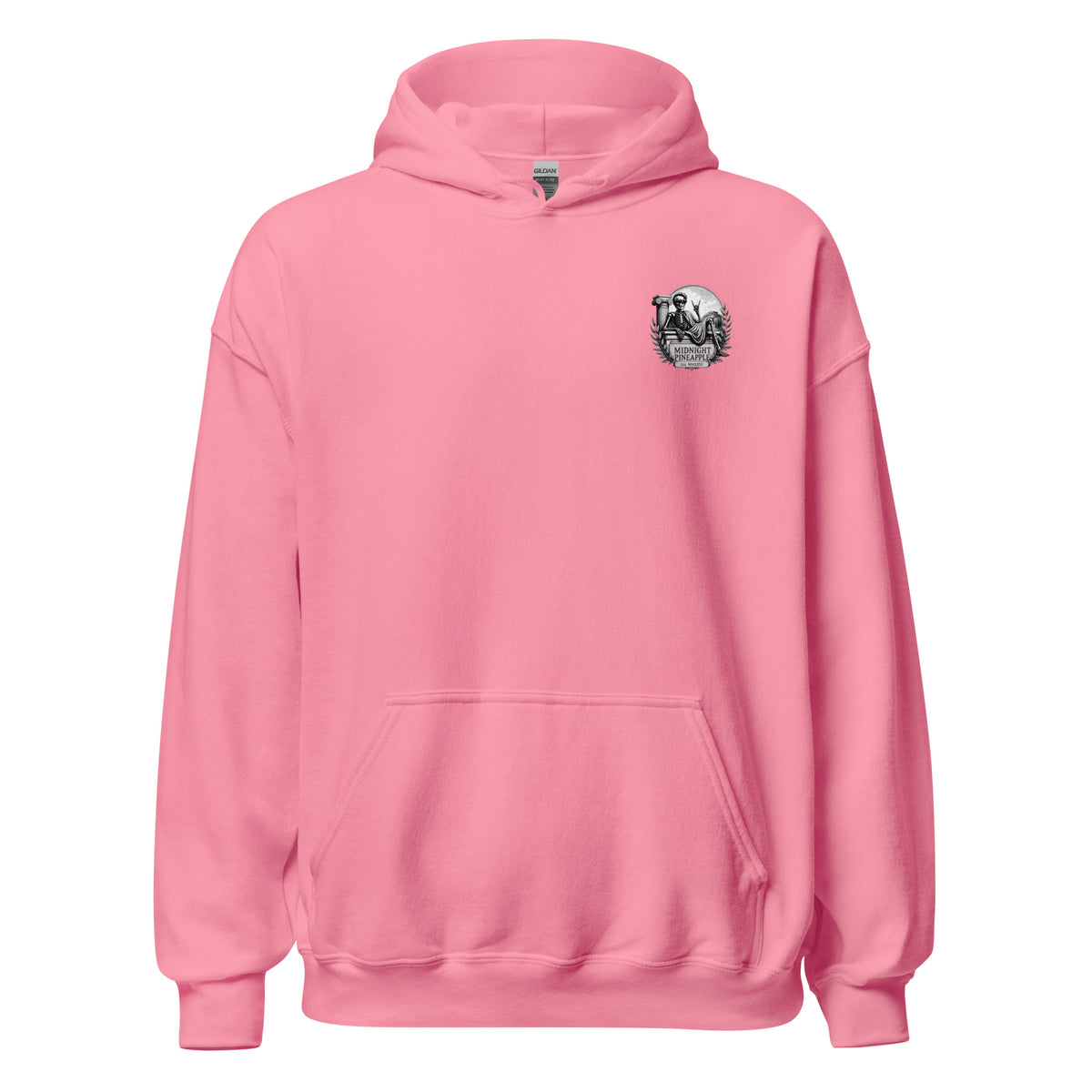 Memento Mori soft hoodie in Azalea