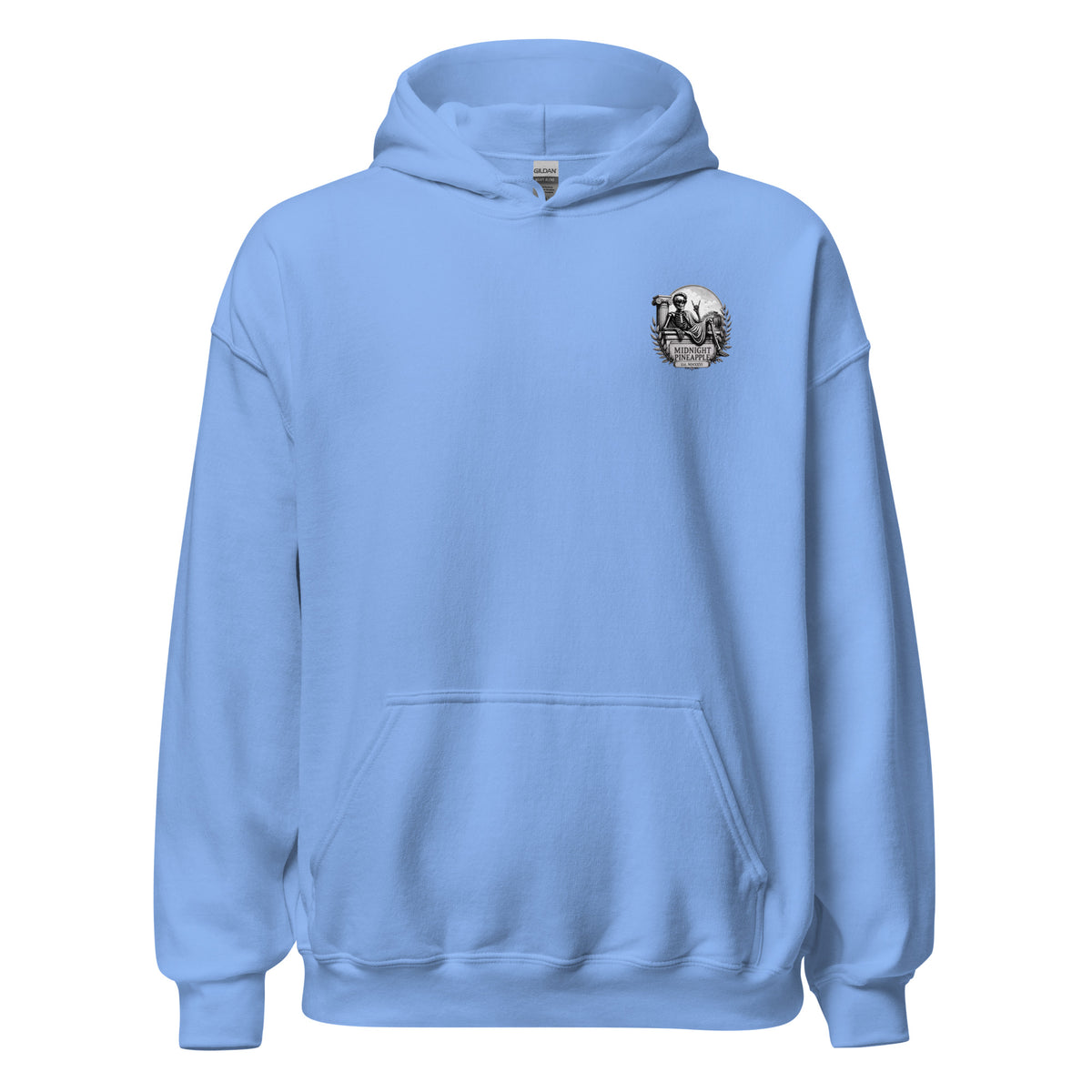 Memento Mori soft hoodie in Carolina Blue