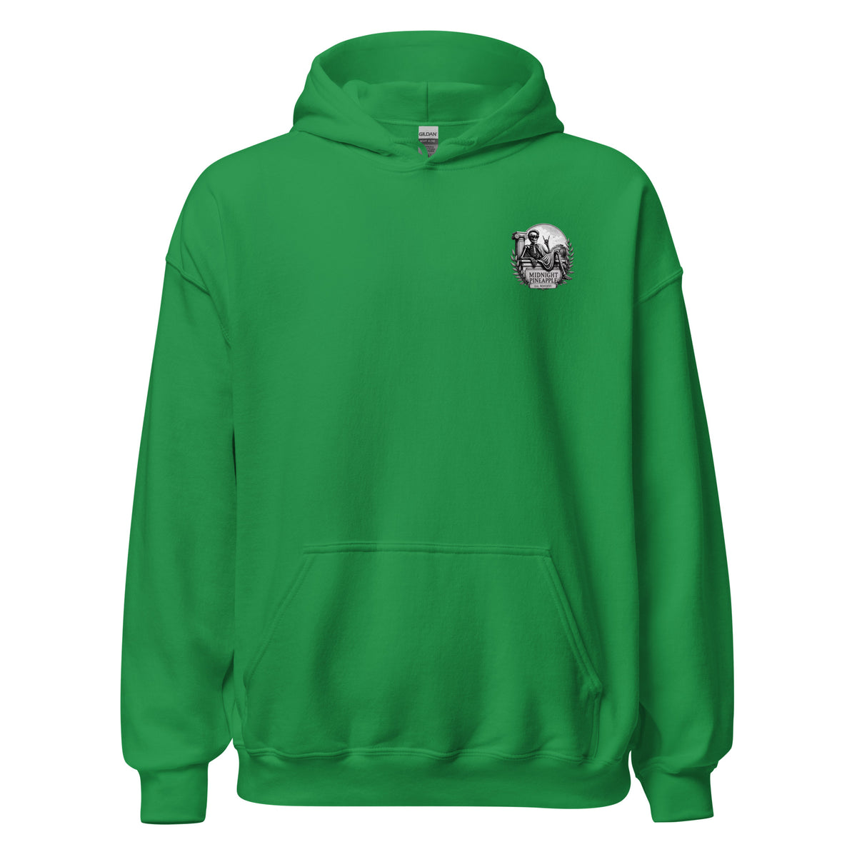 Memento Mori soft hoodie in Irish Green