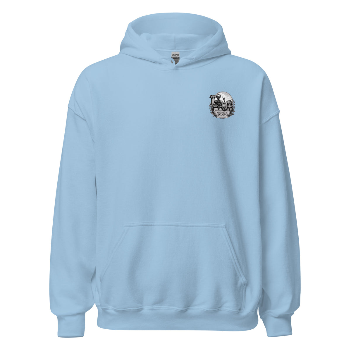 Memento Mori soft hoodie in Light Blue