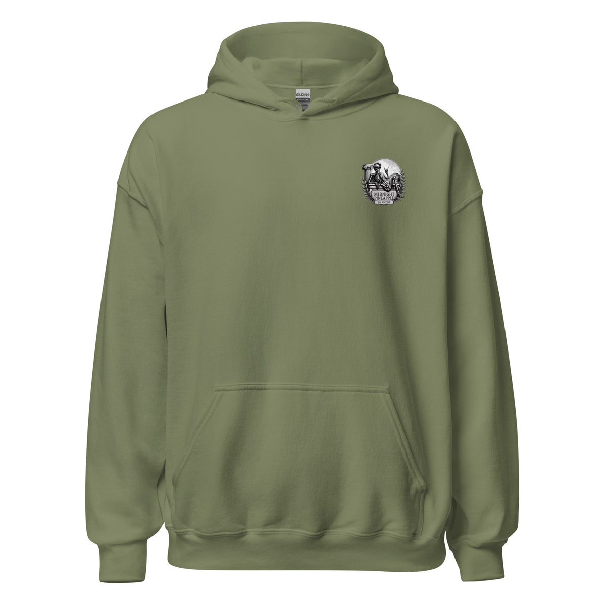 Memento Mori soft hoodie in Military Green