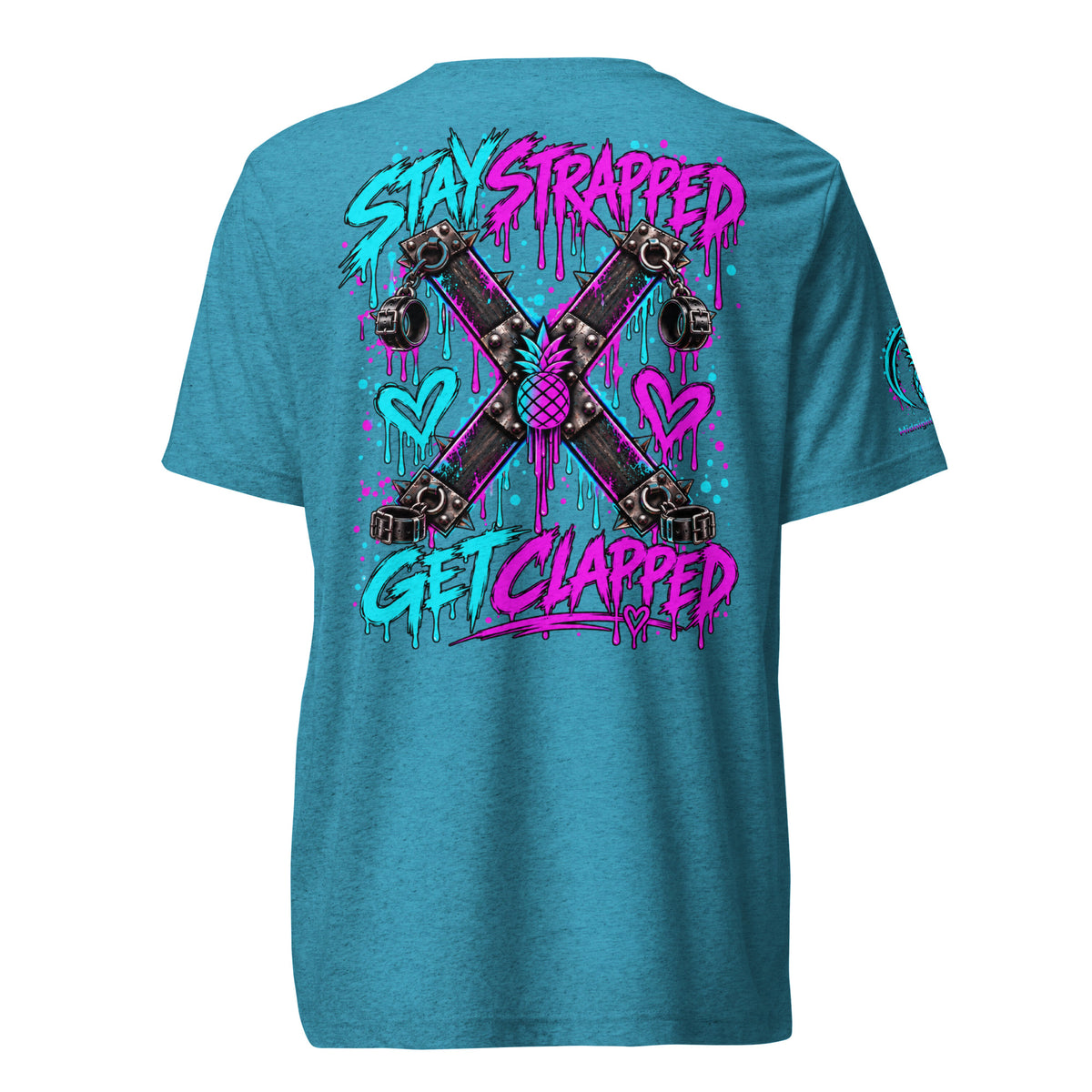 Stay Strapped and Get Clapped colorful soft tee