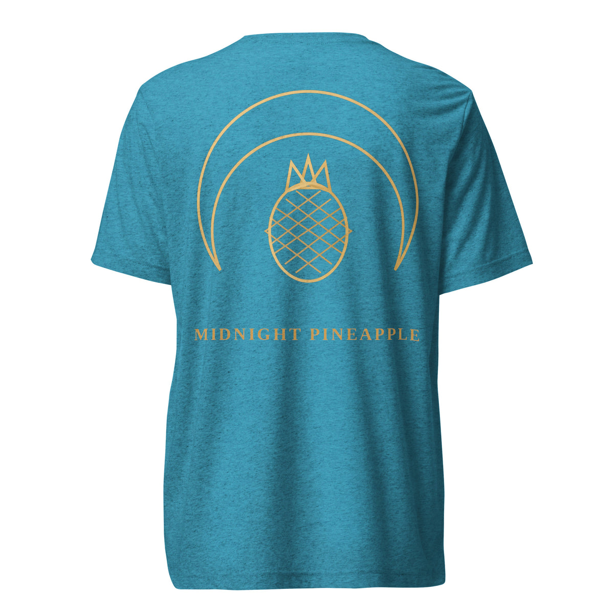 Midnight Pineapple gold logo soft tee
