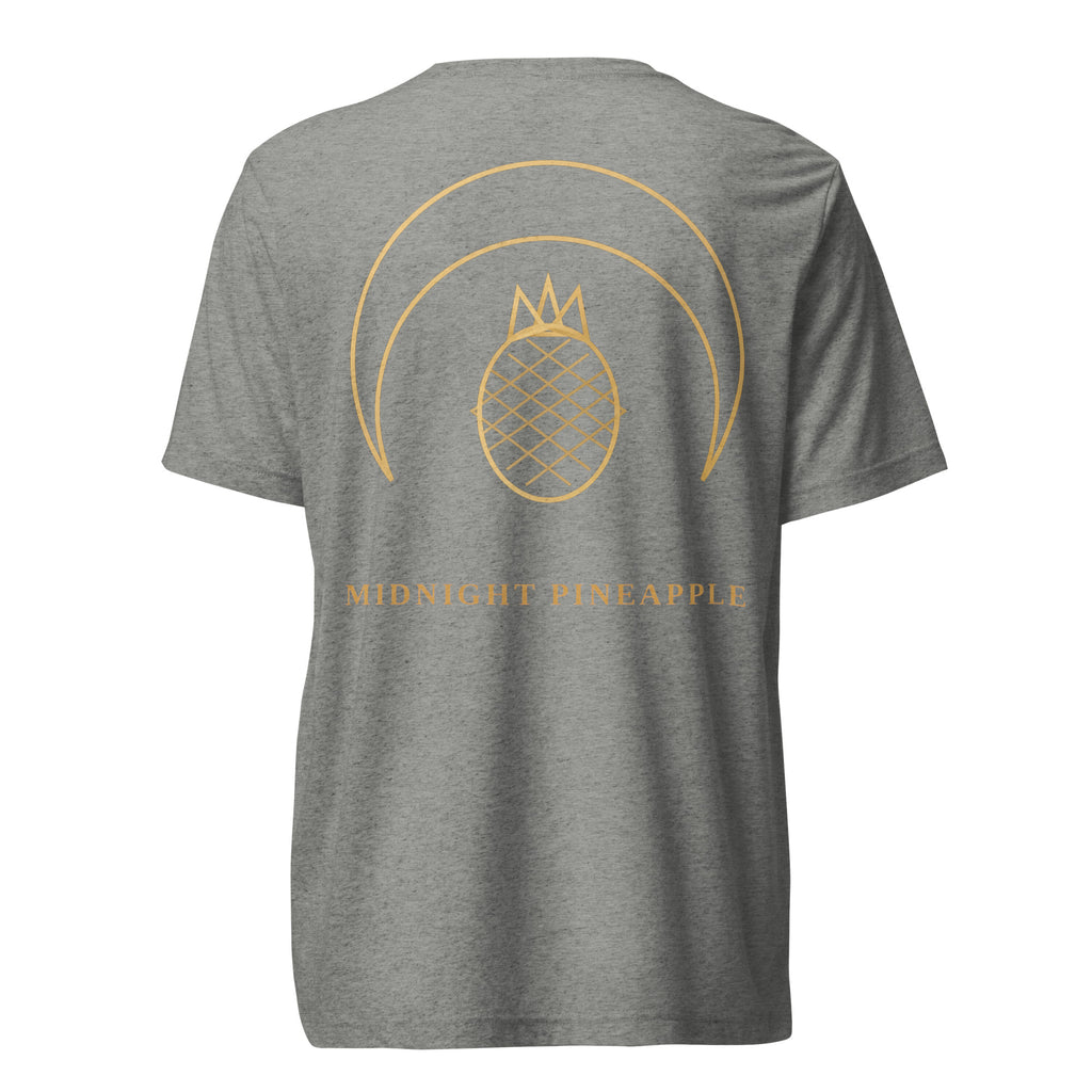 Midnight Pineapple gold logo soft tee