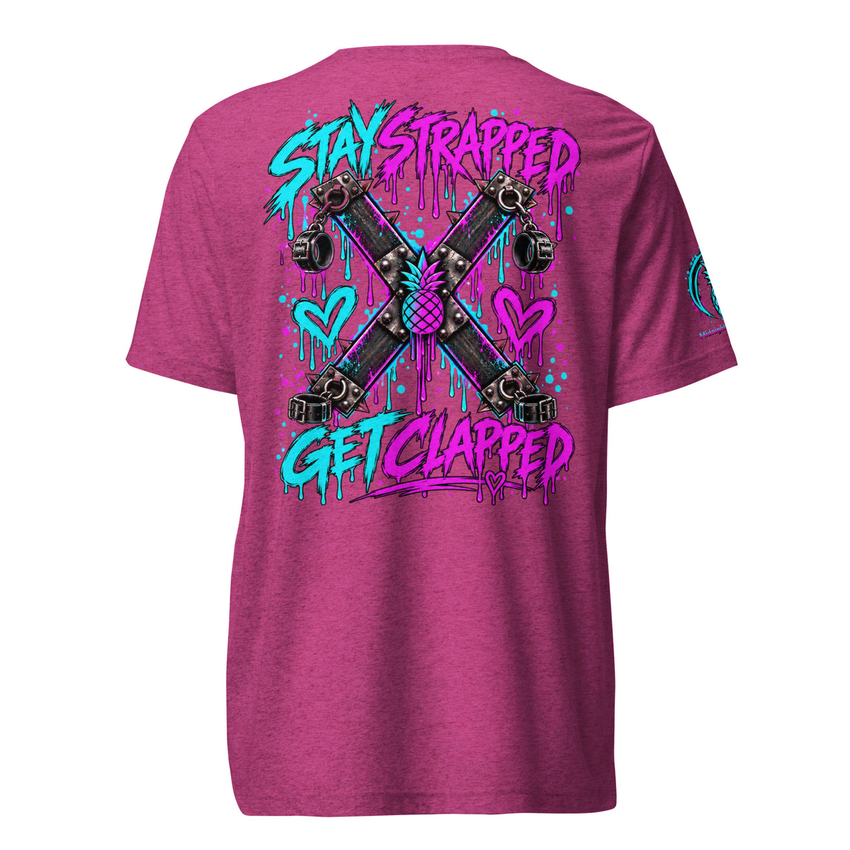 Stay Strapped and Get Clapped colorful soft tee