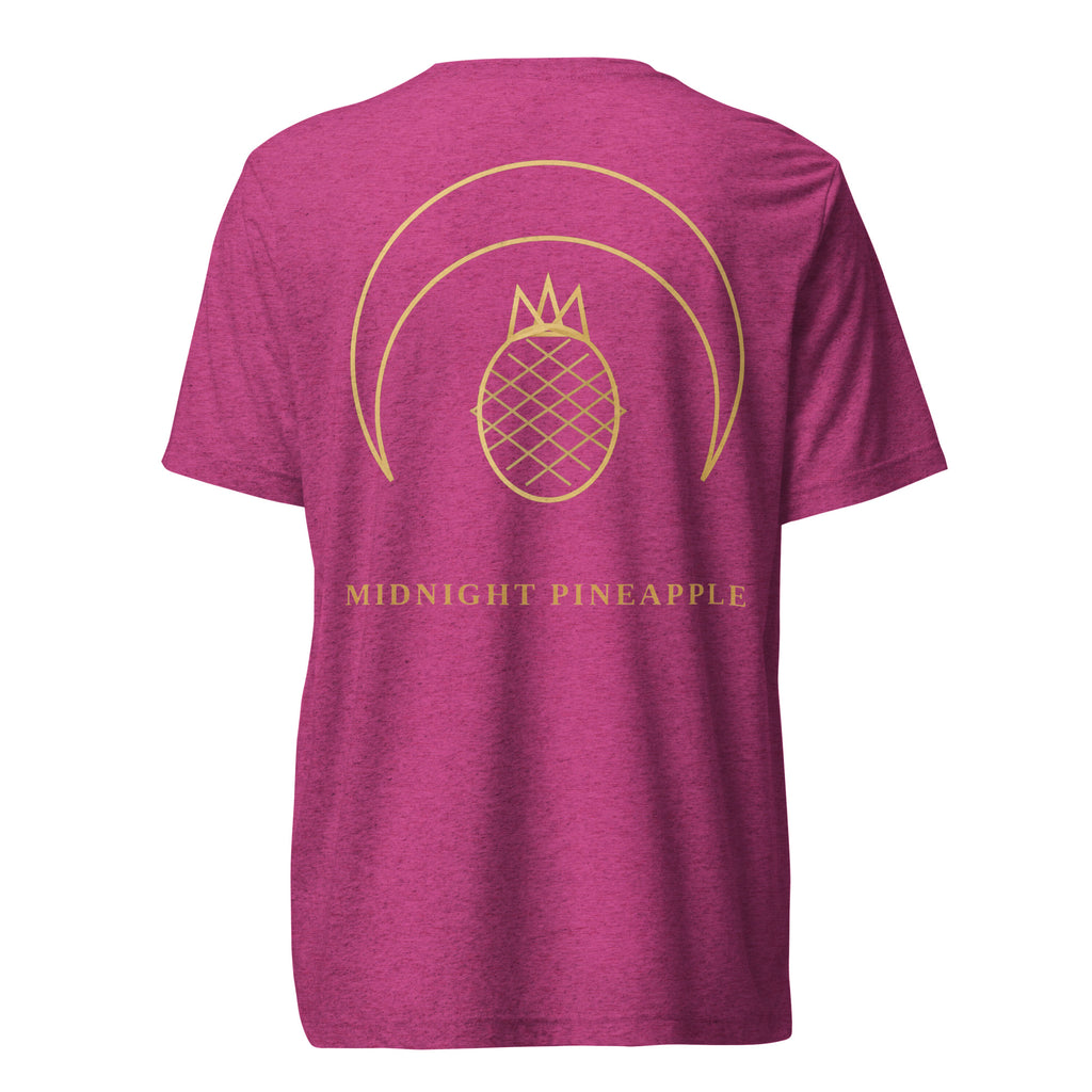Midnight Pineapple gold logo soft tee