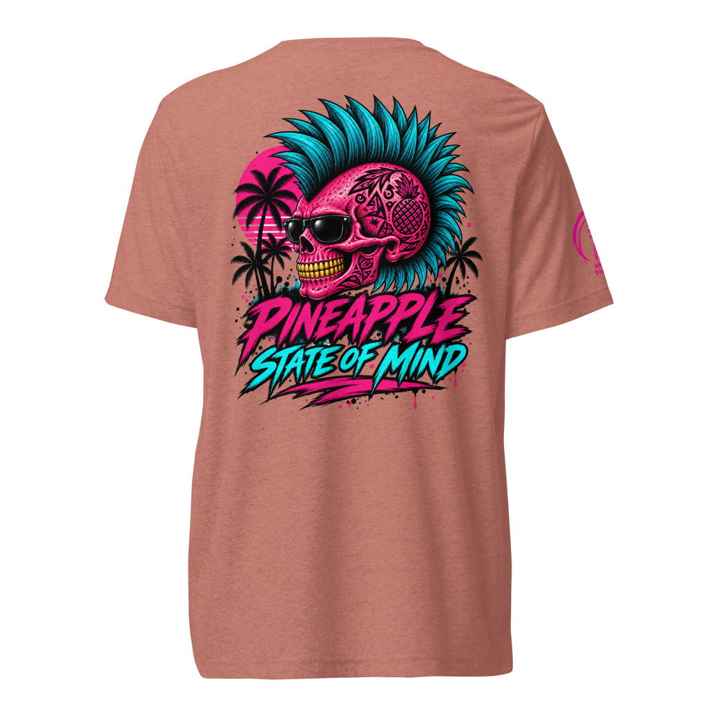 Pineapple State of Mind neon skull soft tee