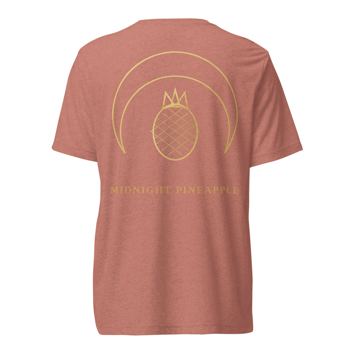 Midnight Pineapple gold logo soft tee