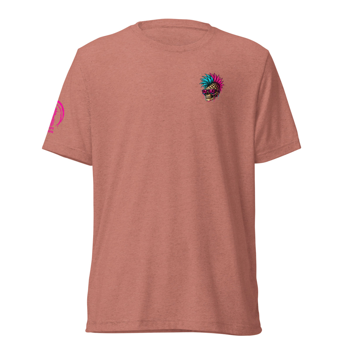 Midnight Pineapple Lifting Team soft tee in Mauve Triblend
