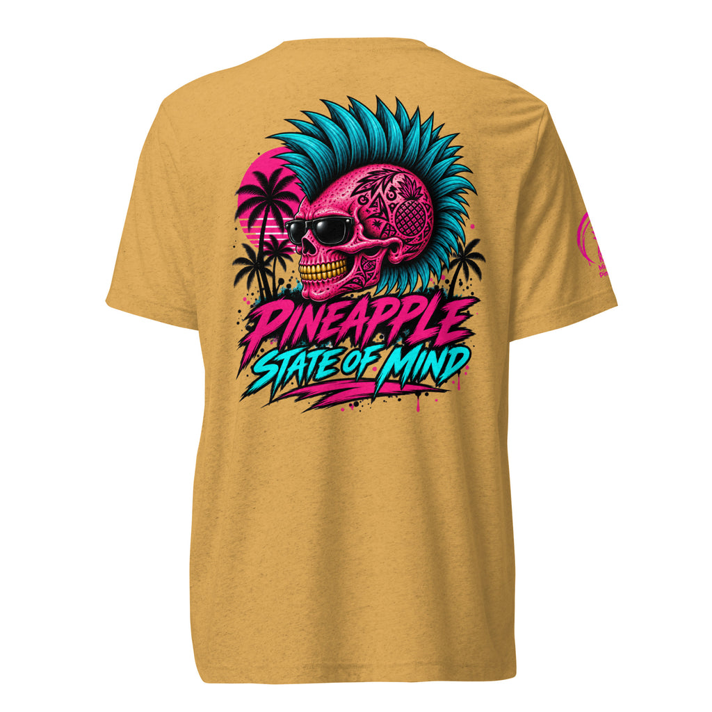 Pineapple State of Mind neon skull soft tee