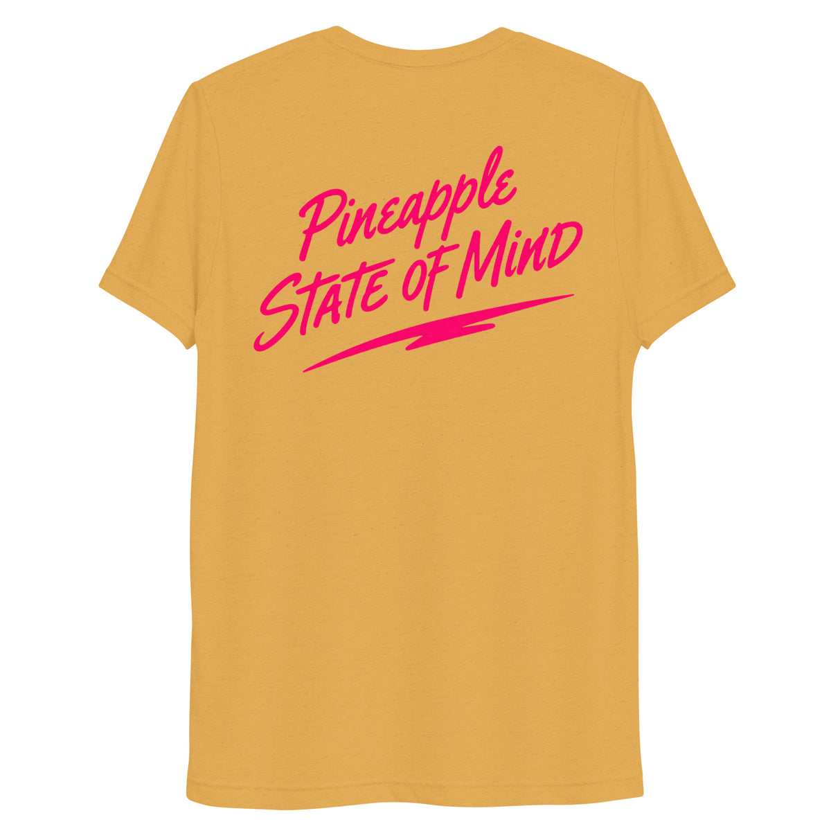 Simple Pineapple State of Mind neon soft tee in Mustard Triblend