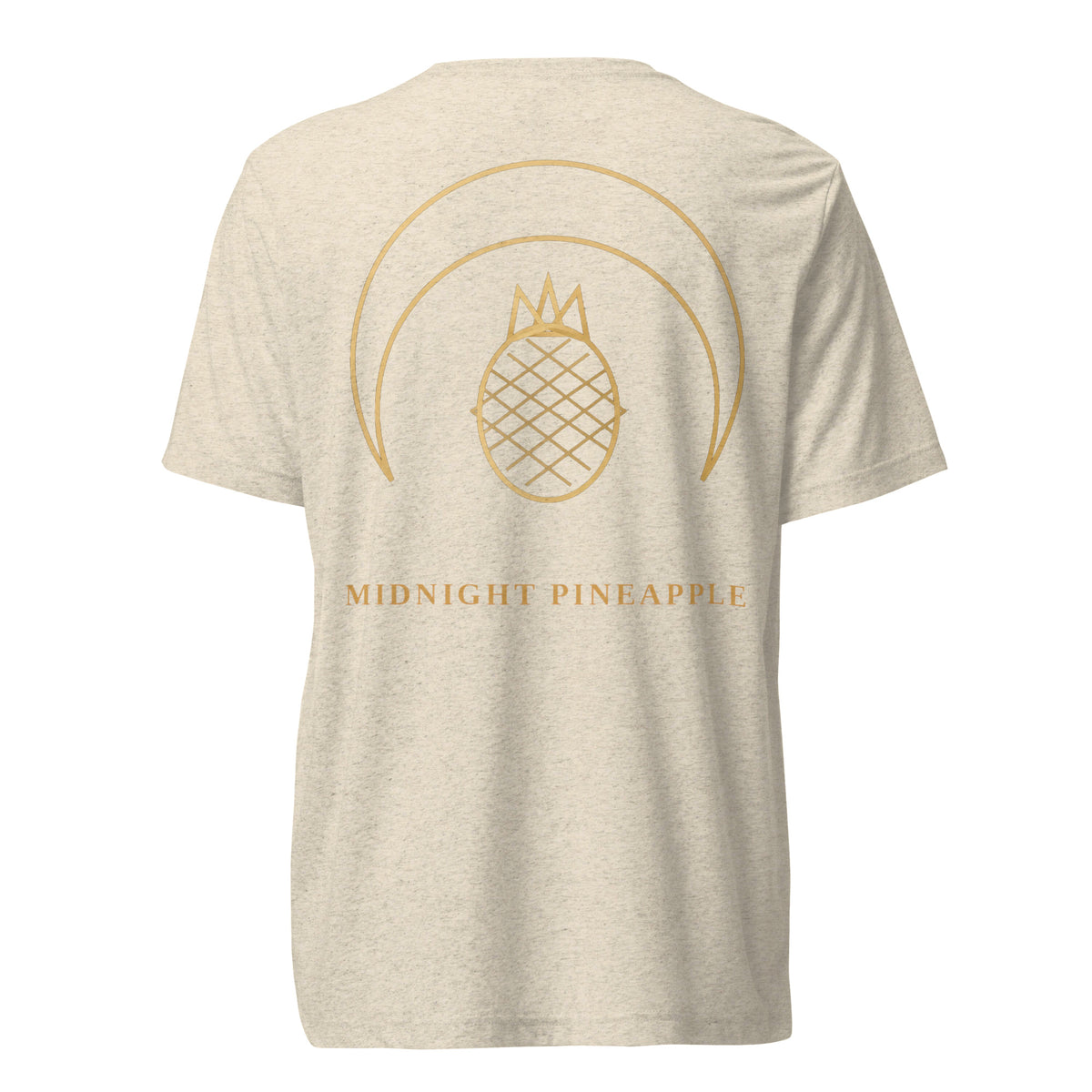 Midnight Pineapple gold logo soft tee