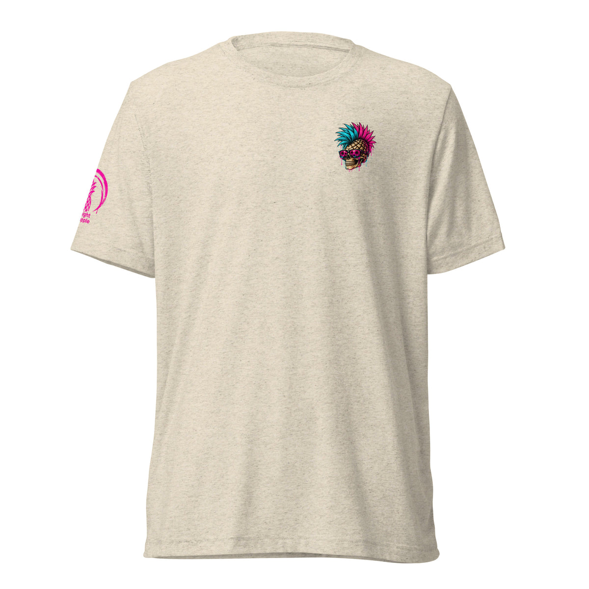 Midnight Pineapple Lifting Team soft tee in Oatmeal Triblend