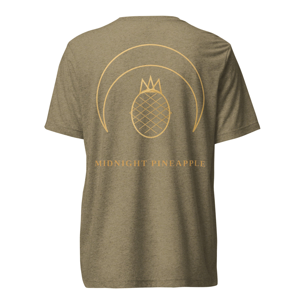 Midnight Pineapple gold logo soft tee