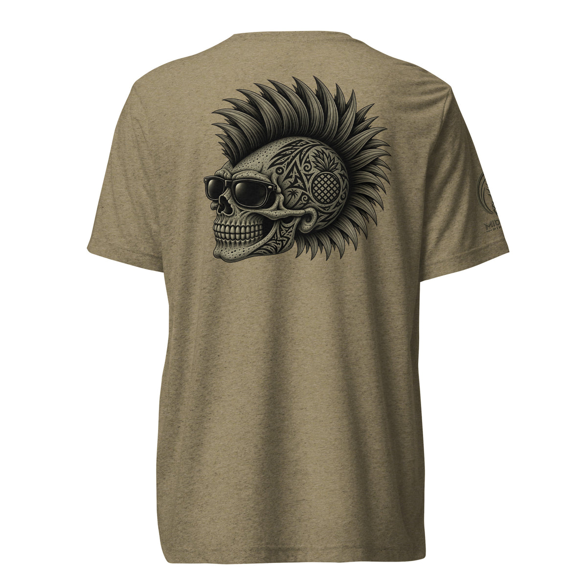 Subdued Pineapple State of Mind olive soft tee