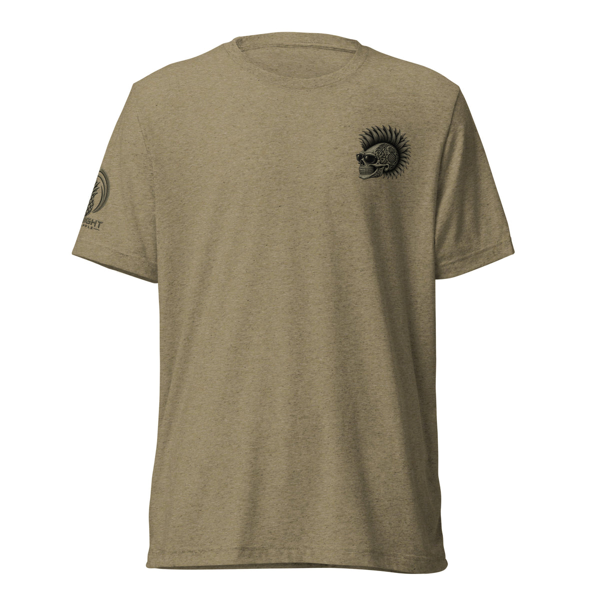 Subdued Pineapple State of Mind olive soft tee