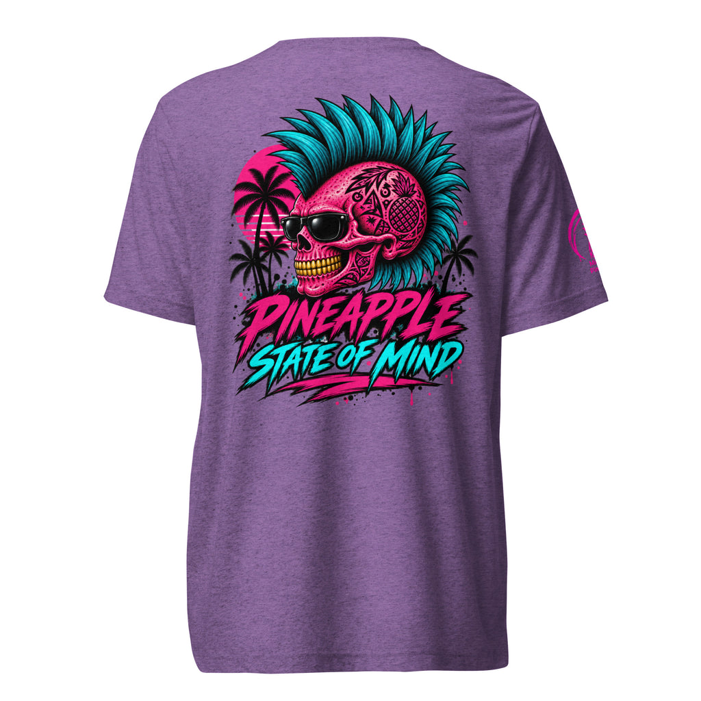 Pineapple State of Mind neon skull soft tee