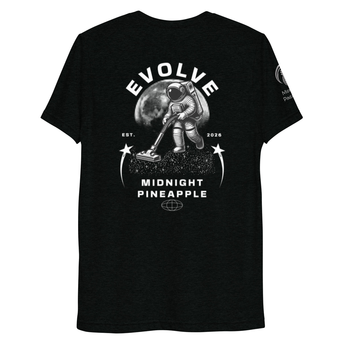 Evolve black tri-blend soft tee