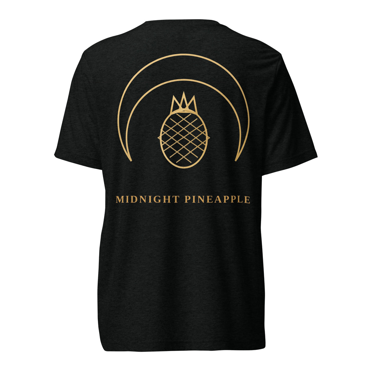 Midnight Pineapple gold logo soft tee