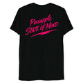 Simple Pineapple State of Mind neon soft tee in Solid Black Triblend