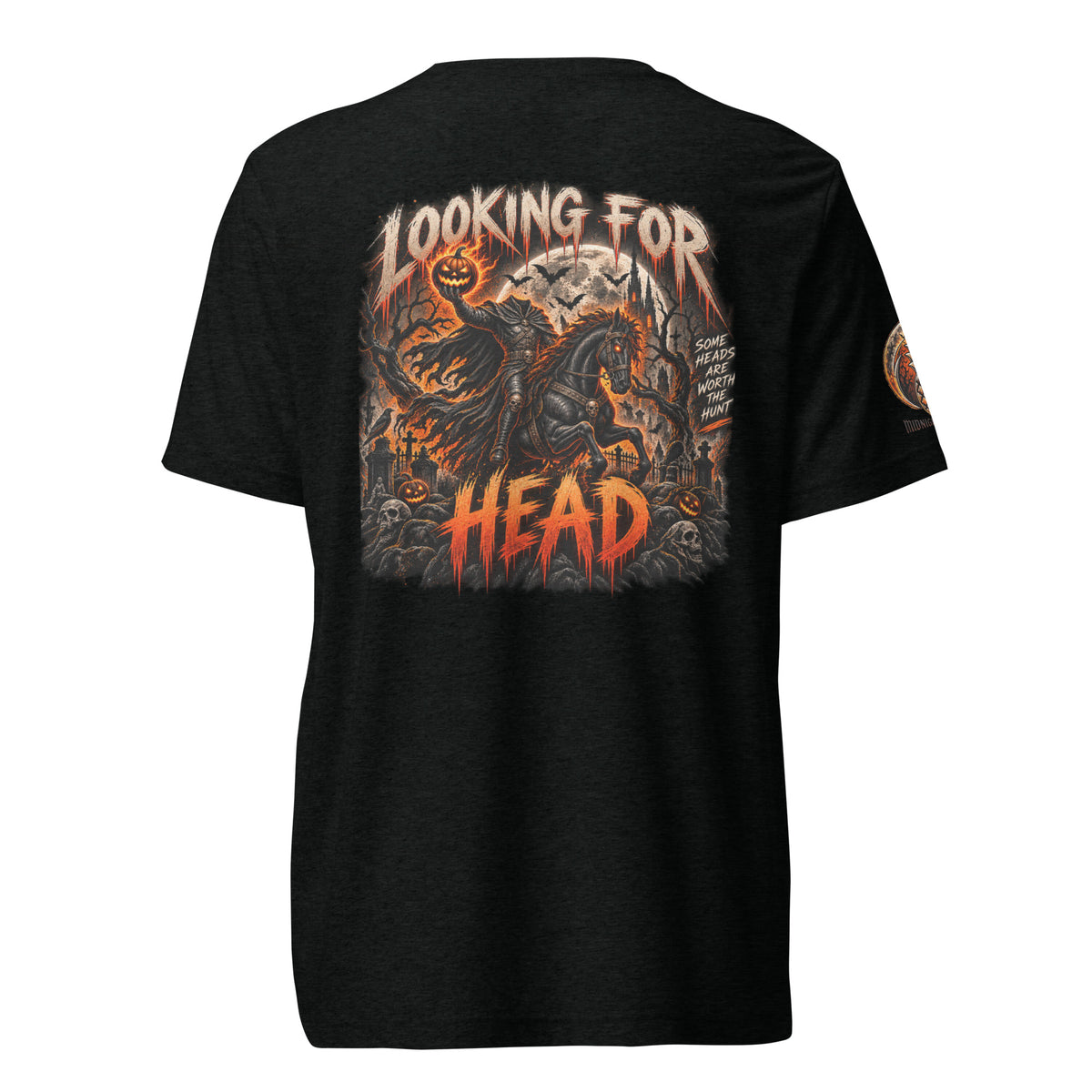 Looking for Head Halloween headless horseman tee in Solid Black Triblend