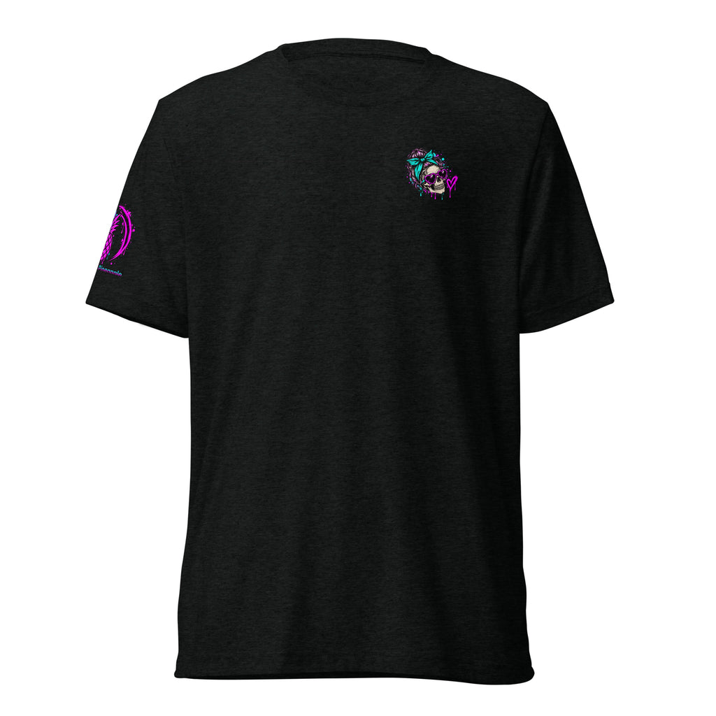 Toxic AF colorful soft tee in Solid Black Triblend