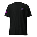Stay Strapped and Get Clapped colorful soft tee in Solid Black Triblend