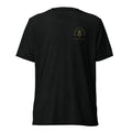Midnight Pineapple gold logo soft tee in Solid Black Triblend