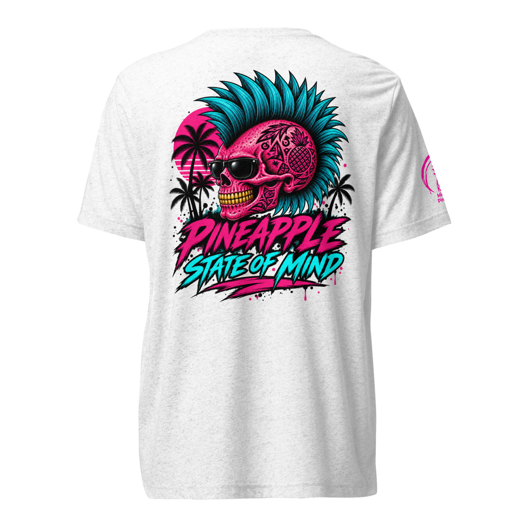 Pineapple State of Mind neon skull soft tee
