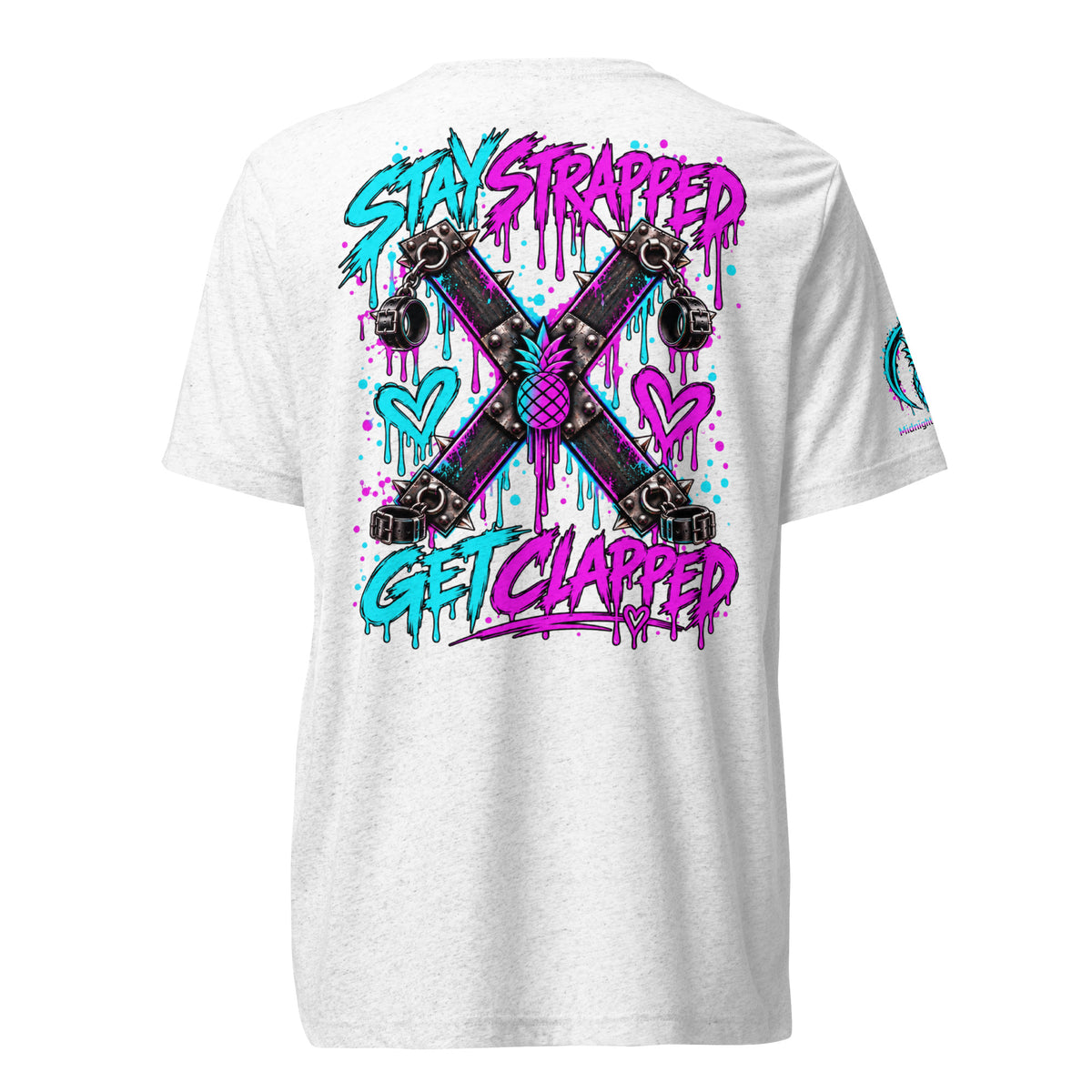 Stay Strapped and Get Clapped colorful soft tee