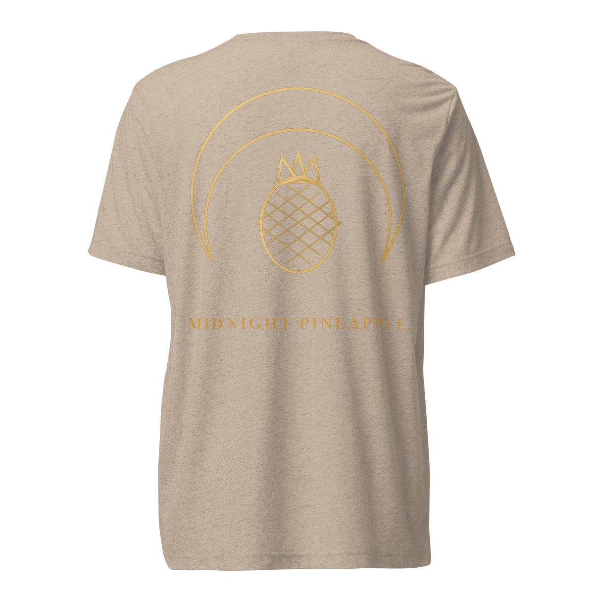 Midnight Pineapple gold logo soft tee