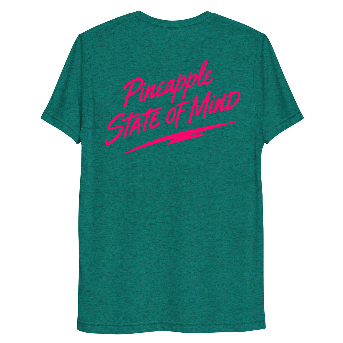 Simple Pineapple State of Mind neon soft tee in Teal Triblend