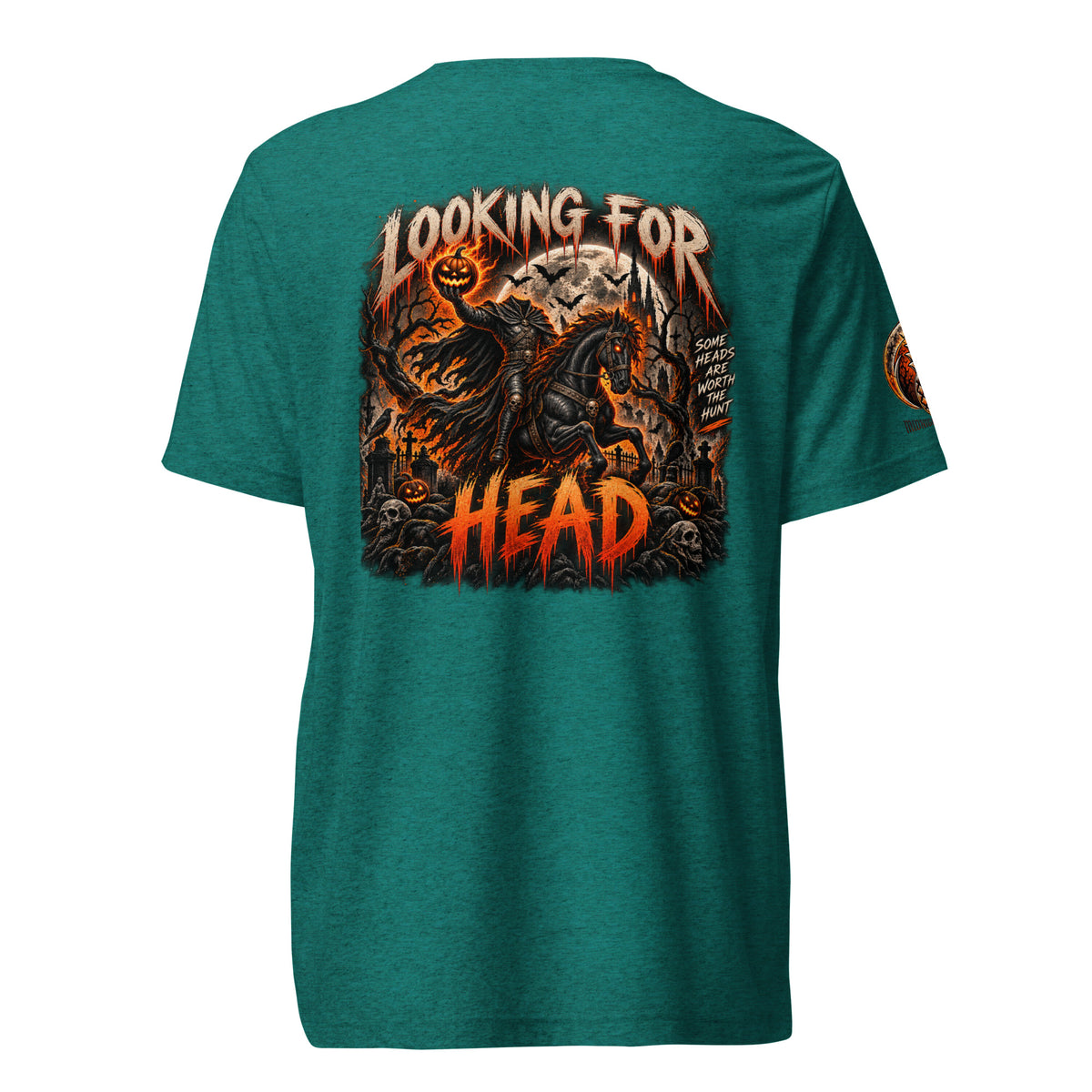 Looking for Head Halloween headless horseman tee in Teal Triblend