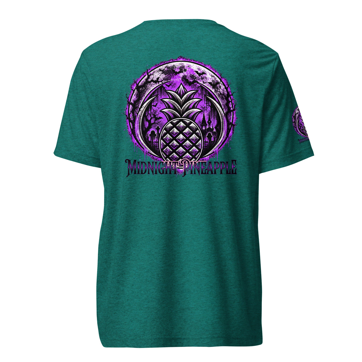 Purple Midnight Halloween pineapple tee