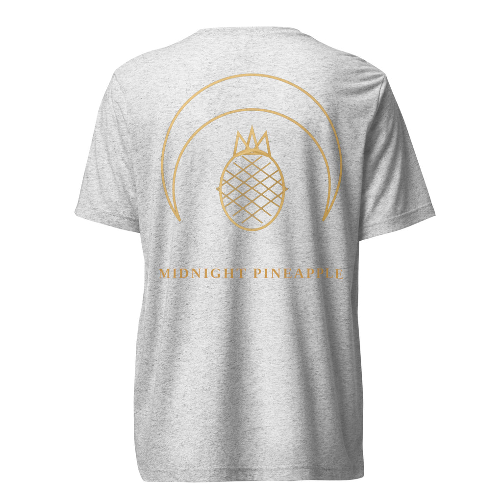 Midnight Pineapple gold logo soft tee