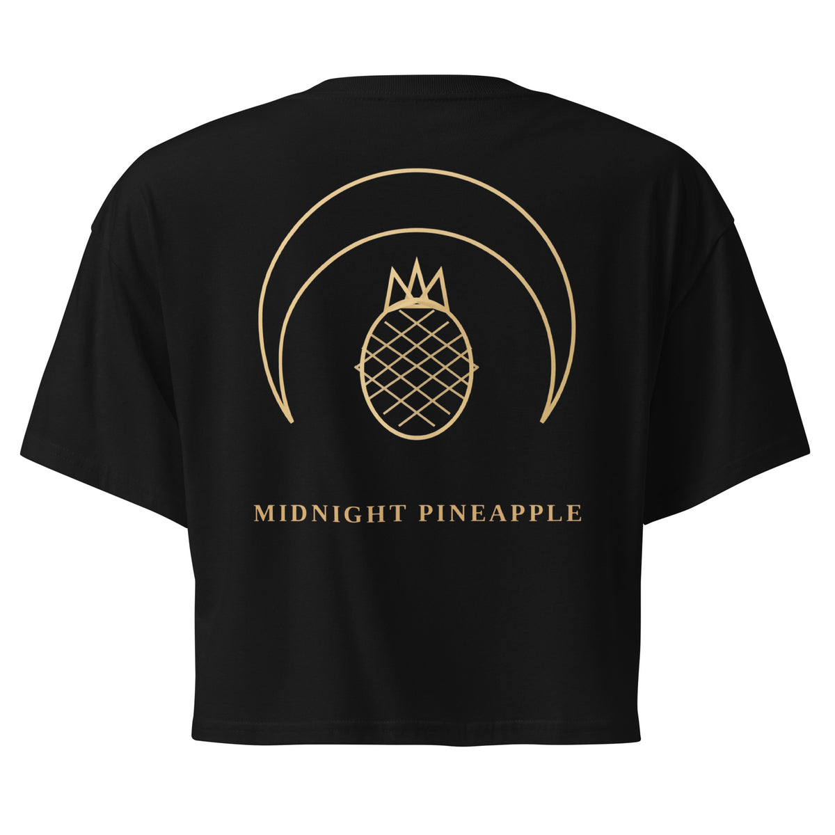 Midnight Pineapple logo women's crop top