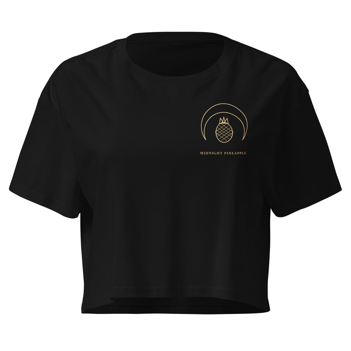 Midnight Pineapple logo women's crop top