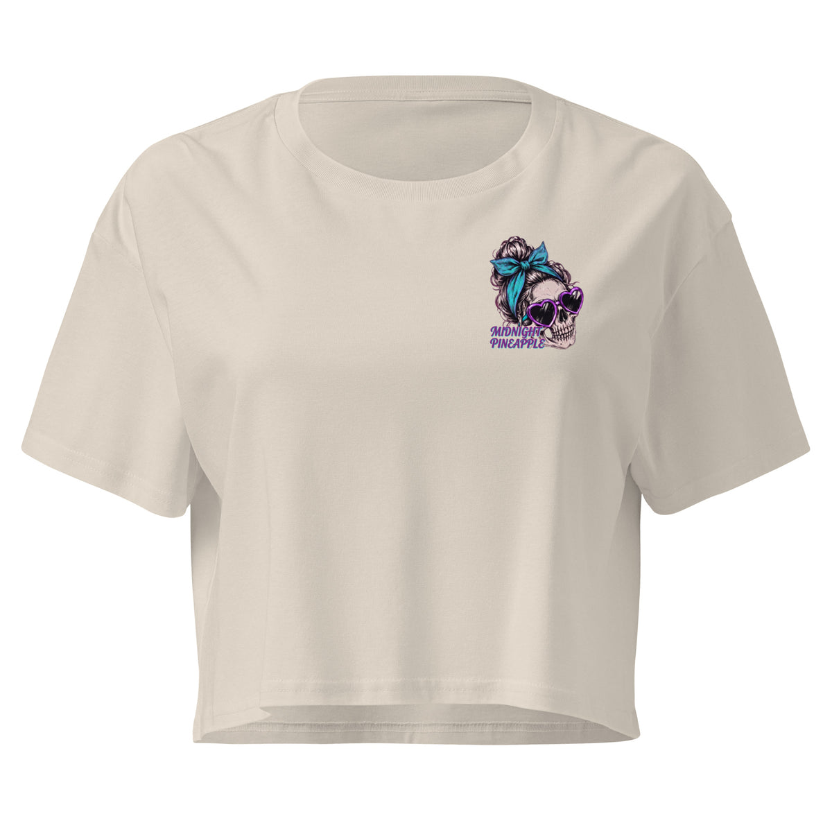 Toxic AF women's crop top in Bone