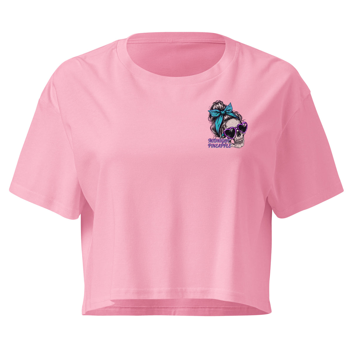 Toxic AF women's crop top in Bubblegum