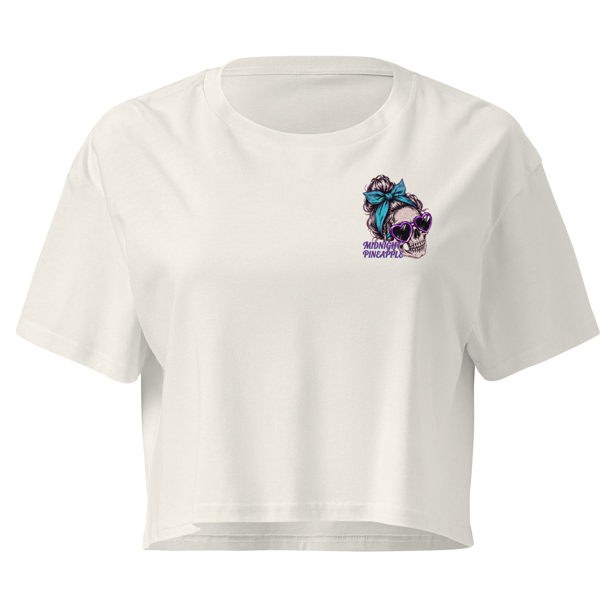 Toxic AF women's crop top in Ecru